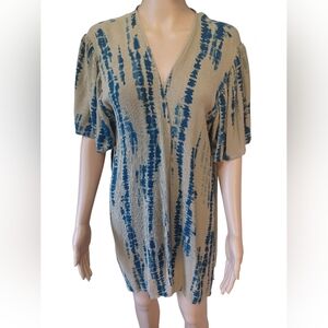 Maurice's Tie Dye Green & Teal Short Sleeve